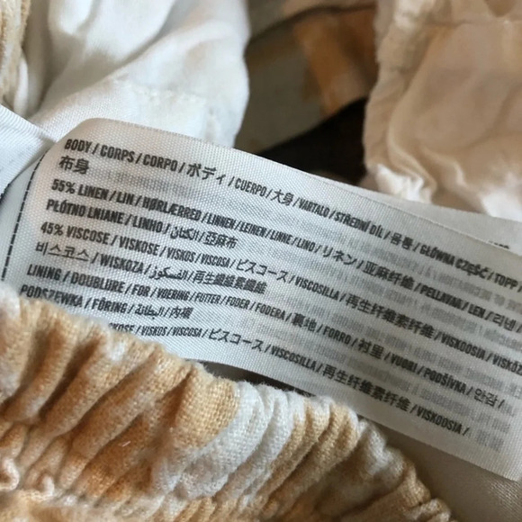 A+F Linen Blend Beachy Boho Floral Fully Lined Flowy Pull On Pockets Shorts - Picture 3 of 10